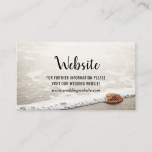 Carte D'accompagnement Site Mariage de Beach Waves
