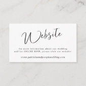 Carte D'accompagnement Site mariage de calligraphie simple et élégant (Devant)