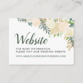 Carte D'accompagnement Site Mariage de Cream and Gold Floral Greenery (Devant)