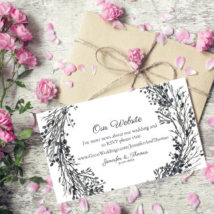Carte D'accompagnement Site Mariage de fleurs de germes d'hiver bleu ma