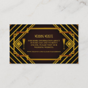 Carte D'accompagnement Site Mariage de Gatsby Gold 2020