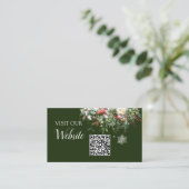 Carte D'accompagnement Site Mariage de la saison de Noël Code QR (Debout devant)