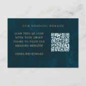 Carte D'accompagnement Site Mariage de Marine Gold Stars | Cod QR RSVP (Dos)