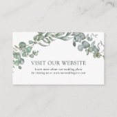 Carte D'accompagnement Site Mariage de Modern Greenery White Sage (Devant)
