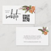 Carte D'accompagnement Site Mariage de Noël Code QR (Devant / Derrière)