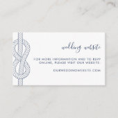 Carte D'accompagnement Site Mariage de noeuds de corde nautique (Devant)