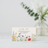 Carte D'accompagnement Site Mariage de Spring Wild Flower Meadow (Debout devant)