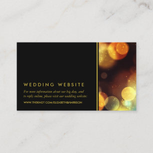 Carte D'accompagnement Site Mariage de Twilight Bokeh