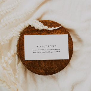 Carte D'accompagnement Site Mariage de typographie Chic RSVP