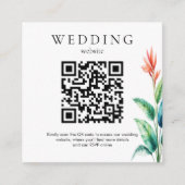 Carte D'accompagnement Site Mariage de verdure tropicale QR Code RSVP (Devant)