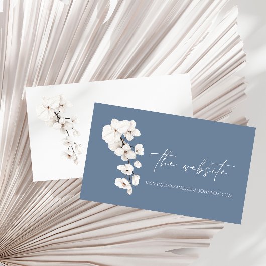 Carte D'accompagnement Site Mariage Dusty Blue Orchid