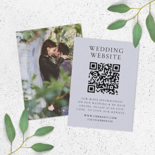 Carte D'accompagnement Site mariage   Elegant Chic RSVP QR Code photo