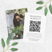Carte D'accompagnement Site mariage | Elegant Chic RSVP QR Code photo