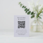 Carte D'accompagnement Site mariage | Elegant Chic RSVP QR Code photo (Debout devant)