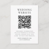 Carte D'accompagnement Site mariage | Elegant Chic RSVP QR Code photo (Devant)