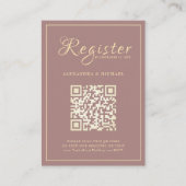 Carte D'accompagnement Site mariage Elegant Gold Typography RSVP (Devant)