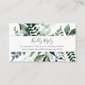 Carte D'accompagnement Site Mariage Emerald Greenery RSVP (Devant)