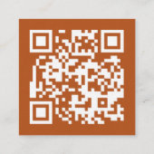 Carte D'accompagnement Site Mariage en terre cuite botanique QR Code RSVP (Dos)