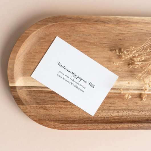 Carte D'accompagnement Site Mariage espagnol