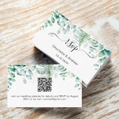Carte D'accompagnement Site mariage Eucalyptus de verdure RSVP QR code