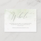 Carte D'accompagnement Site Mariage moderne Elegant Floral Greenery (Devant)