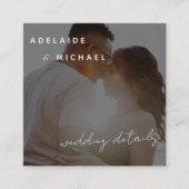 Carte D'accompagnement Site Mariage moderne QR Code RSVP Détails Photo (Devant)