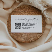 Carte D'accompagnement Site Mariage moderne simple Code QR