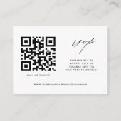 Carte D'accompagnement Site Mariage moderne simple RSVP avec code QR (Devant)