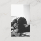 Carte D'accompagnement Site Mariage noir et blanc QR Code Photo Rsvp (Dos)