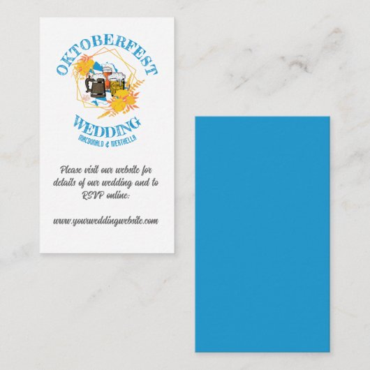 Carte D'accompagnement Site MARIAGE OKTOBERFEST (Devant / Derrière)