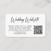 Carte D'accompagnement Site mariage Photo Code QR (Devant)