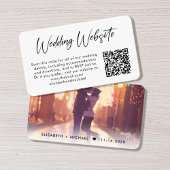 Carte D'accompagnement Site mariage Photo Code QR