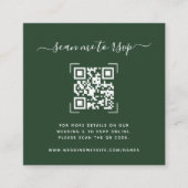 Carte D'accompagnement Site mariage | Photo d'analyse de code QR (Devant)