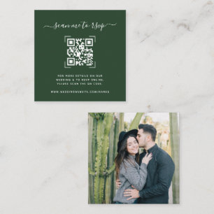 Carte D'accompagnement Site mariage Photo d'analyse de code QR