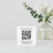 Carte D'accompagnement Site mariage | QR Code Couple photo RSVP (Debout devant)