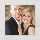 Carte D'accompagnement Site mariage | QR Code Couple photo RSVP (Dos)