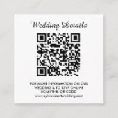 Carte D'accompagnement Site mariage | QR Code Couple photo RSVP (Devant)