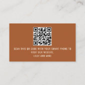 Carte D'accompagnement Site mariage QR Code Cowboy Pays Ouest (Dos)