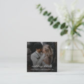 Carte D'accompagnement Site mariage | QR Code Elegant photo RSVP (Debout devant)