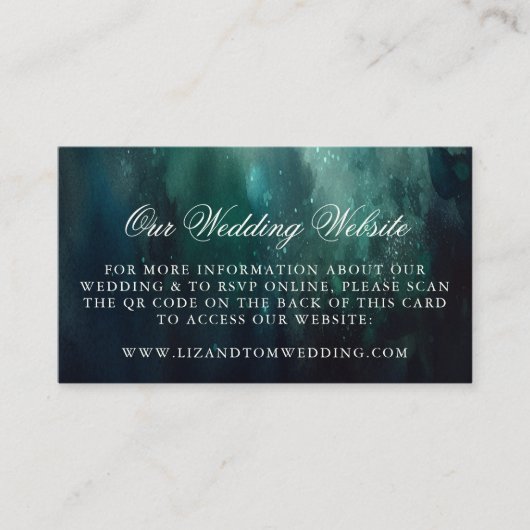 Carte D'accompagnement Site mariage QR Code Enchanted Forest Mariage (Devant)