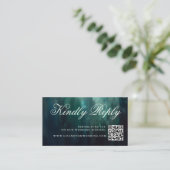 Carte D'accompagnement Site mariage QR Code Enchanted Garden Wedding (Debout devant)