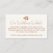 Carte D'accompagnement Site mariage QR Code Fall Leaves Mariage (Devant)