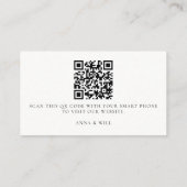 Carte D'accompagnement Site mariage QR Code Gold Butterflies Mariage (Dos)