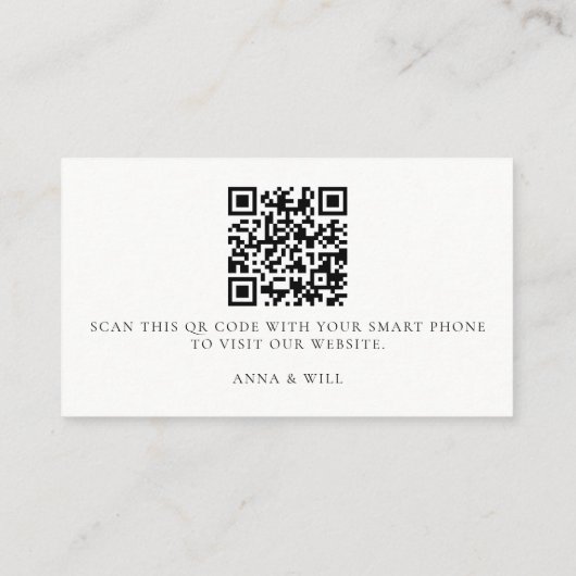 Carte D'accompagnement Site mariage QR Code Gold Butterflies Mariage (Dos)