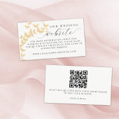 Carte D'accompagnement Site mariage QR Code Gold Butterflies Mariage