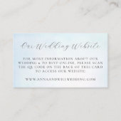 Carte D'accompagnement Site mariage QR Code Ocean Sky Blue Mariage (Devant)