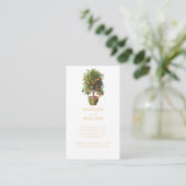 Carte D'accompagnement Site mariage QR Code Orange Citrus (Debout devant)