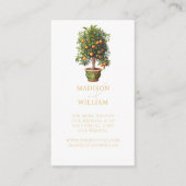 Carte D'accompagnement Site mariage QR Code Orange Citrus (Devant)