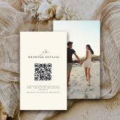 Carte D'accompagnement Site mariage QR Code Photo