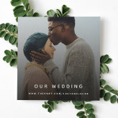 Carte D'accompagnement Site mariage | QR Code photo moderne RSVP